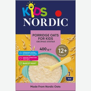 Хлопья NORDIC KIDS овсяные для детей 400г