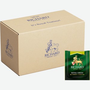 Чай зеленый Richard Royal Green пакетированный (2г x 200шт), 400г Россия