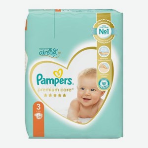 Подгузники Pampers Premium Care 3 Midi (6-10кг) 34шт 819 г