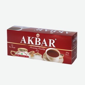 Чай Akbar Mountain Fresh черный пакетированный (2г x 25шт), 50г Россия