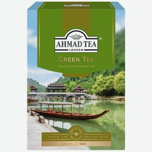 Чай Ahmad Tea зеленый листовой, 200г Россия