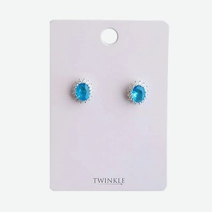 TWINKLE Серьги Blue Stone, 1 пара