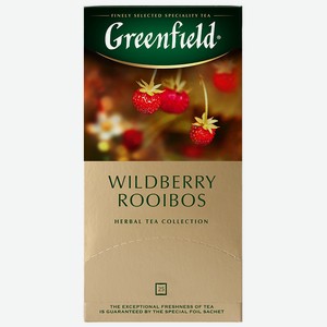 Чай Greenfield Wildberry rooibos (1.5г x 25шт), 38г Россия