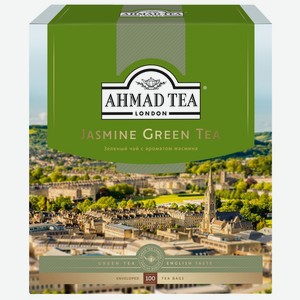 Чай Ahmad Tea Jasmine Green Tea зеленый байховый мелкий с жасмином (2г х 100шт), 200г Россия