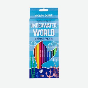 MORIKI DORIKI Цветные карандаши UNDERWATER WORLD, 12 шт. в коробке