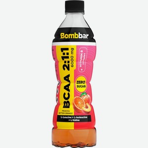 Напиток безалкогольный BOMBBAR BCAA со вкусом персика и горького апельсина газ. ПЭТ, Россия, 0.5 L