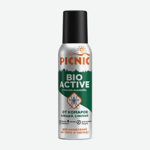 Средство от комаров и клещей спрей для тела Picnic Bio Active 125мл
