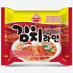 Лапша быстрого приготовления Оттоги Kimchi ramen со вкусом кимчи, 120г