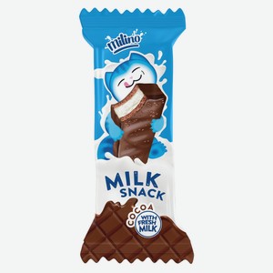 Пирожное бисквитное глазированное Milino с какао и молоком, 30г