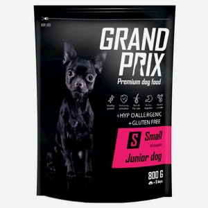Корм сухой для щенков мелких и миниатюрных пород Grand Prix Small Junior, 800 г