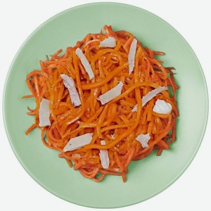 Салат с копченой курицей и морковью по-корейски Пятерочка Кафе 200г