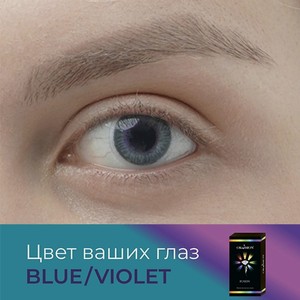 OKVISION Цветные контактные линзы OKVision Fusion color Blue/Violet на 3 месяца, -2.50 / 14.0 / 8.6 / Blue Violet / 2 шт.