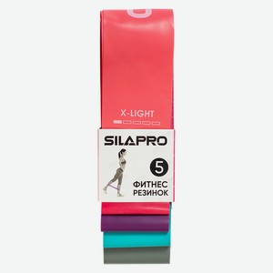 SILAPRO Набор фитнес резинок 5шт (2,5кг, 4,5кг,7кг, 9кг, 14к