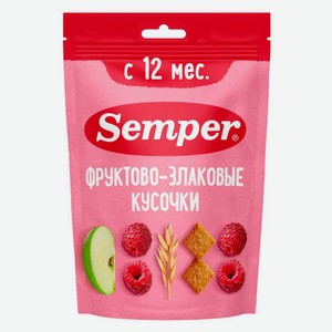 Фруктово-злаковые кусочки Малина яблоко с 12 мес., 22,5 г