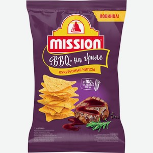 Чипсы кукурузные MISSION со вкусом барбекю, Россия, 90 г