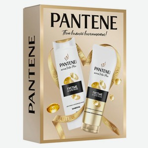 Набор подарочный Pantene Густые и крепкие, Шампунь для волос 250 мл + + Бальзам-ополаскиватель 180 мл