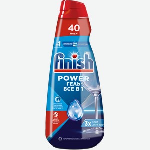 Гель для мытья посуды в посудомоечной машине FINISH All in 1 Shine&Protect, 1л