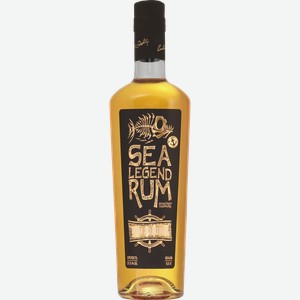 Ром SEA LEGEND Золотой выдержанный 37,5%, 0.5л