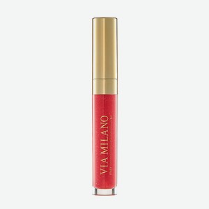 VIA MILANO Блеск для губ с 3D эффектом и витамином Е Shimmer Lip Gloss, 410 Coral, 4,5 мл