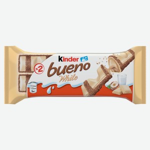 Вафли хрустящие Kinder Bueno White в белом шоколаде Польша, 39 г