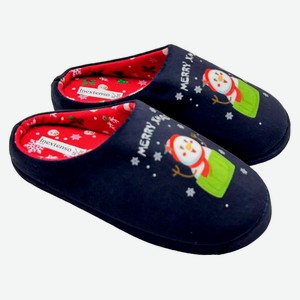 Тапочки детские InExtenso Merry Xmas синие, р 28/29-34/35