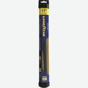 Щетка стеклоочистителя всесезонная GOODYEAR Frameless 17/43см бескаркасная, Multiclip