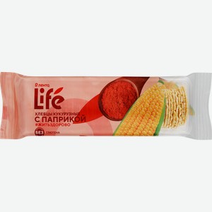 Хлебцы кукурузные безглютеновые ЛЕНТА LIFE с паприкой, 60г