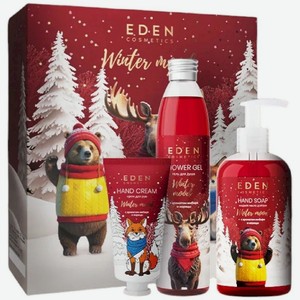 Подарочный набор Eden Winter Mood: Крем для рук + Жидкое мыло + Гель для душа