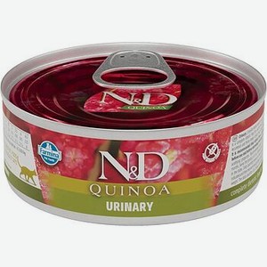 Farmina N&D Cat Quinoa Wet Food Urinary консервы для кошек при МКБ. Утка, 80 г.