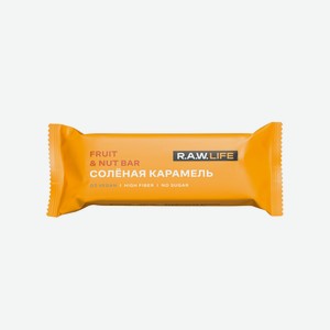 Батончик R.A.W. LIFE oрехово-фруктовый Соленая карамель, 47г
