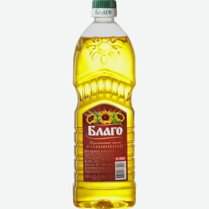Масло подсолнечное БЛАГО нерафинированное первый сорт, 650мл