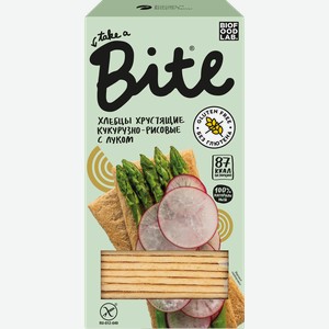 Хлебцы кукурузно-рисовые безглютеновые TAKE A BITE с луком, 150г
