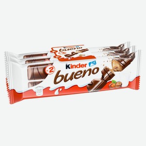 Вафли Kinder Bueno в молочном шоколаде Польша, 3х43 г