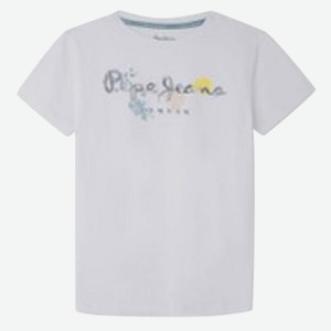 Футболка с коротким рукавом д/мальчиков PEPE JEANS PB503849, белый, р.10