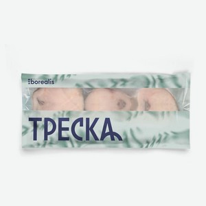 Треска замороженная Borealis Атлантическая стейки, 600 г