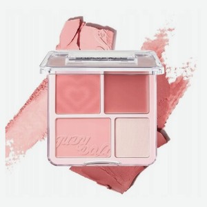 JUDYDOLL Палетка для макияжа лица 2 in 1 Blush Highlight Palette, Цвет: 02 - Soft Peach