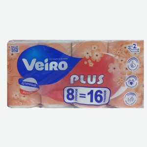 Туалетная бумага Veiro, 2 сл 8 рул