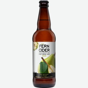 Сидр FERN Яблочный с грушей особый газированный полусладкий 5%, 0.5л
