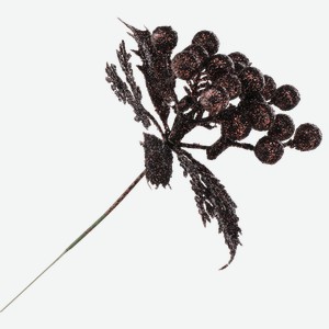 Украшение елочное HOMECLUB Букет с ягодками, шампань/синий/коричневый, 19см
