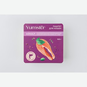 Корм влажный для взрослых кошек Yumster Паштет с лососем 100 гр 100 г