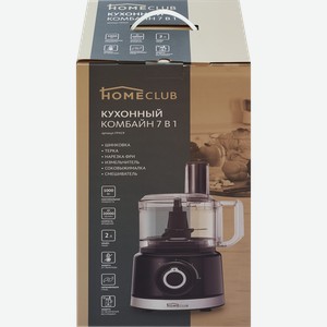 Кухонный комбайн HOMECLUB 7в1 (шинковка, терка, нарезка фри, измельчение, смешивание, соковыжималка)