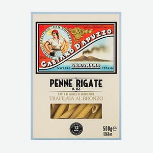 Макаронные изделия Пенне Ригате, Gaetano D Apuzzo, 500 г, Италия