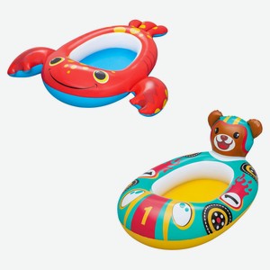 Лодочка надувная детская для плавания BESTWAY Splash Buddy, 117х116 см в ассортименте