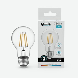 Лампа Gauss Filament Elementary А60 9W 730lm 4100К Е27 LED 1