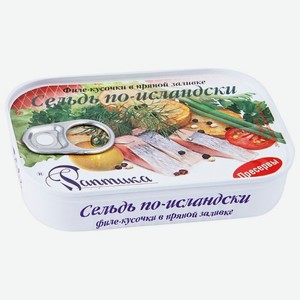 Сельдь филе-кусочки Раптика По-исландски в пряной заливке, 115 г