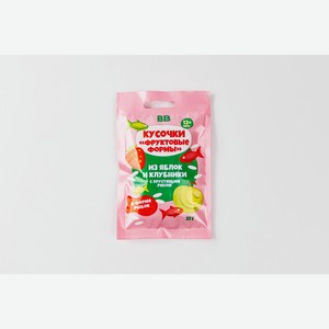 Кусочки из яблок и клубники с хрустящим рисом  Фруктовые формы  27 г