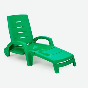 Шезлонг Garden Star пластиковый складной на колесах, 186х76,5х88 см