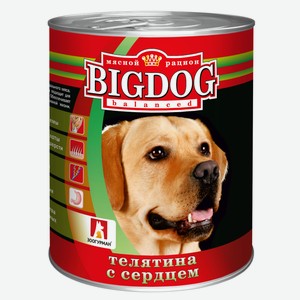 Корм влажный для собак «Зоогурман» Big Dog телятина и сердце, 850 г