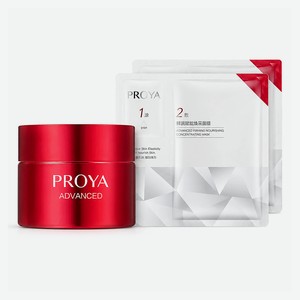 PROYA Набор для антивозрастного ухода Advanced Ruby: Увлажняющий крем + Маски, 60 мл + 2 шт.