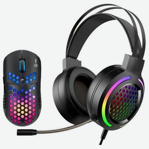 PC Игровой набор Marvo MH01BK: мышь проводная и гарнитура с